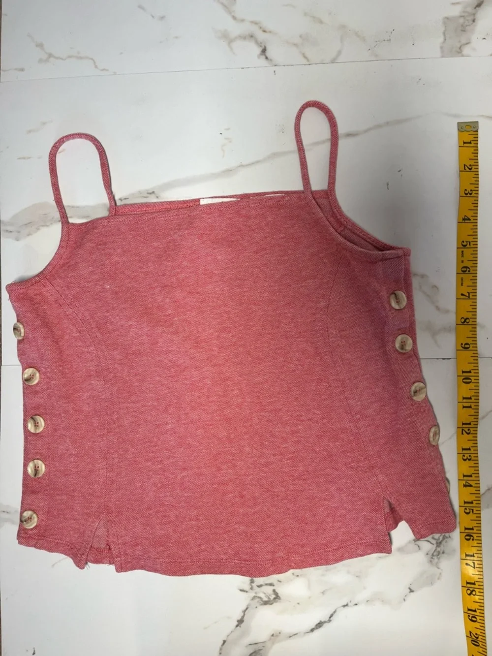 Anthropologie Meadow Rue Red Dual Faux Button Tank Size M. Summer, Casual - Picture 5 of 8